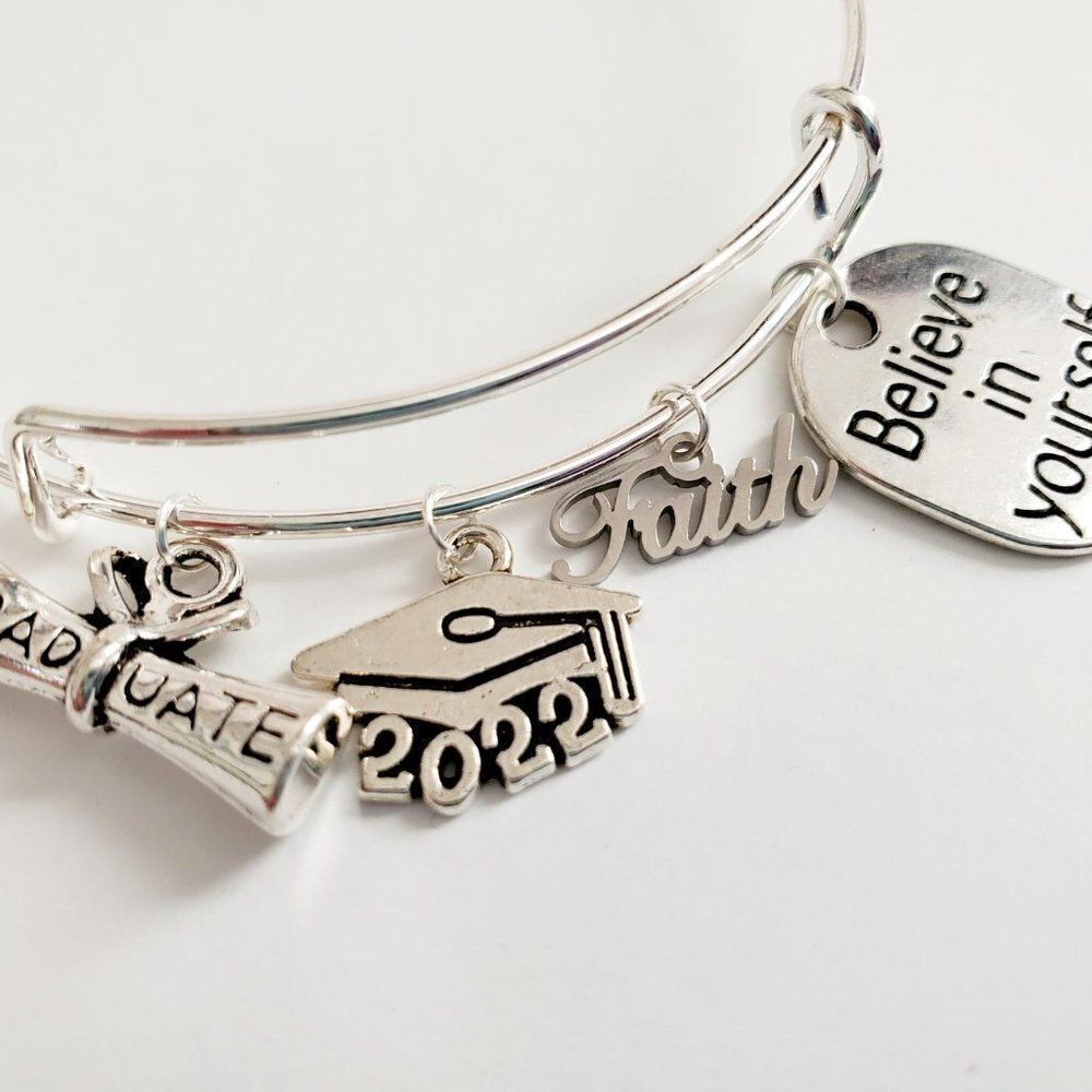 Class of 2022 Graduation Charm Bracelet, Graduation Gift, Senior Graduate - Picture 9 of 13